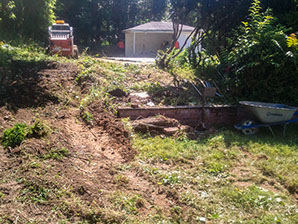 phase 1 demolition for new patio